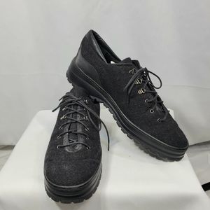 Stuart Weitzman Black Lace Up Shoes Size 7